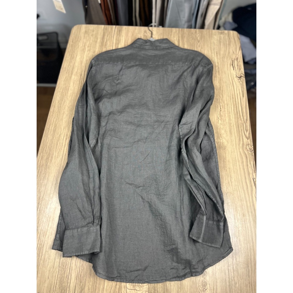 BARENA SURIAN LINEN SHIRT GRAY SIZE IT 50 US L RETAIL 335$ - Picture 5 of 6